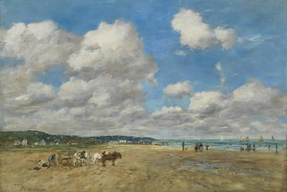 Deauville - Eugène Boudin image 1 copie peinte à la main à l’huile