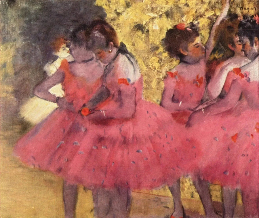 Danseuses en tutus rouges par Edgar Degas – reproduction peinture à l’huile sur toile