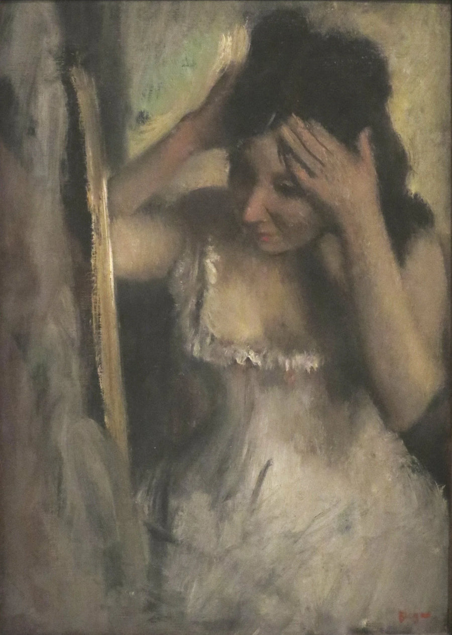 महिला बाल संवार रही है - एडगर डिगास