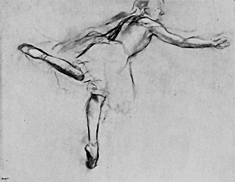 Danseuse de profil en arabesque – Edgar Degas
