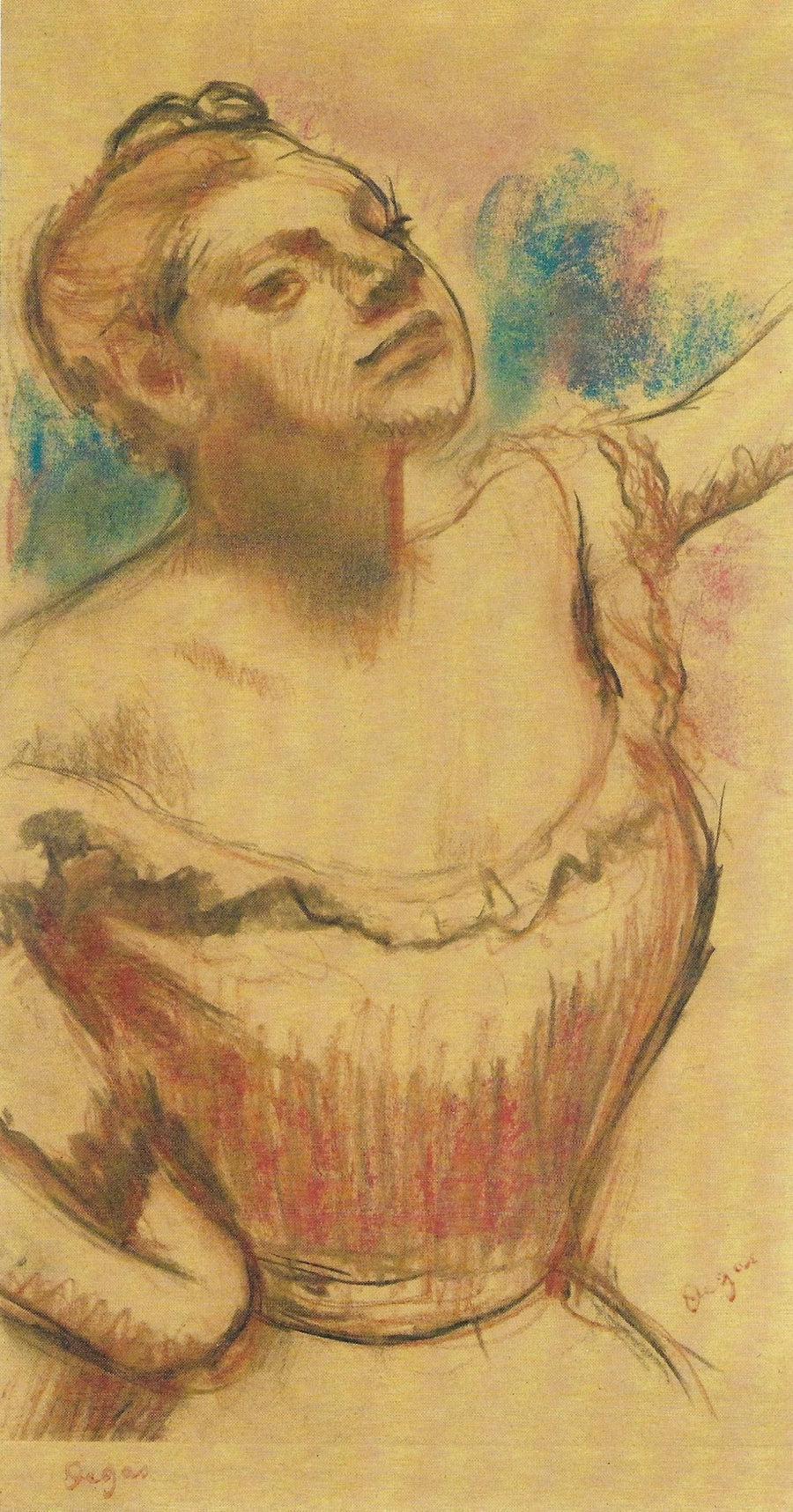 Buste de danseuse au corsage rouge, 1899 – Edgar Degas