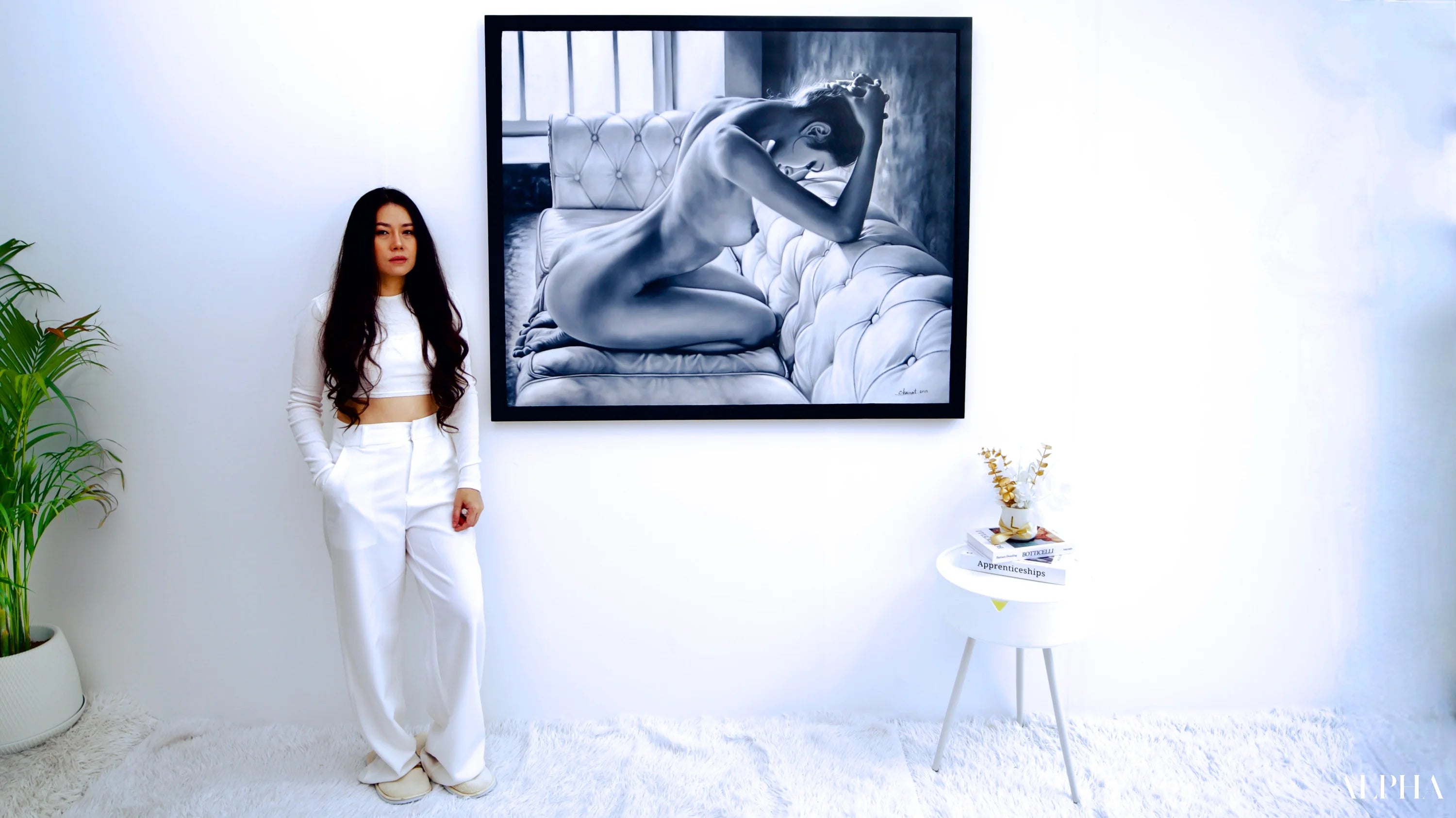 Relaxation on the sofa - Chawat | 120 x 100 cm Reproductions de tableaux à la peinture à l’huile