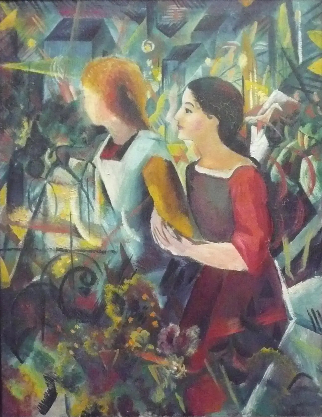 Deux filles - August Macke image 1 tableau peint à l’huile sur toile