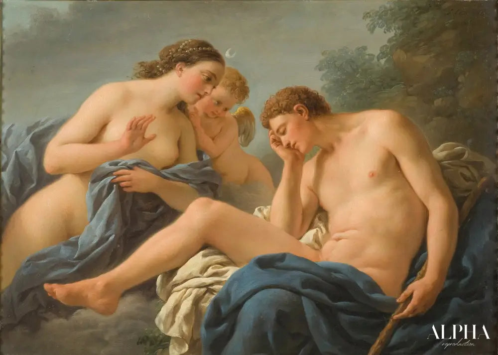 Diane et Endymion - Louis Jean François Lagrenée - Reproductions de tableaux et peintures haut de gamme