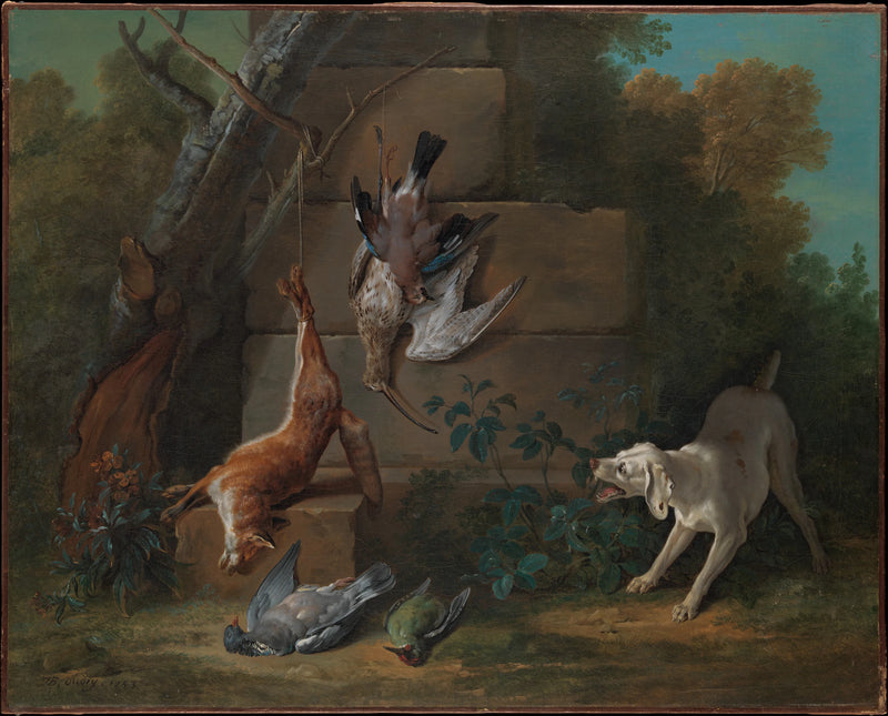 Dog Guarding Dead Game - Jean-Baptiste Oudry