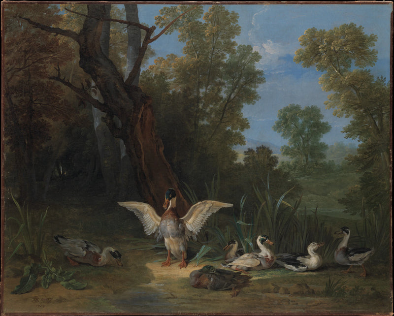 Ducks Resting in Sunshine - Jean-Baptiste Oudry