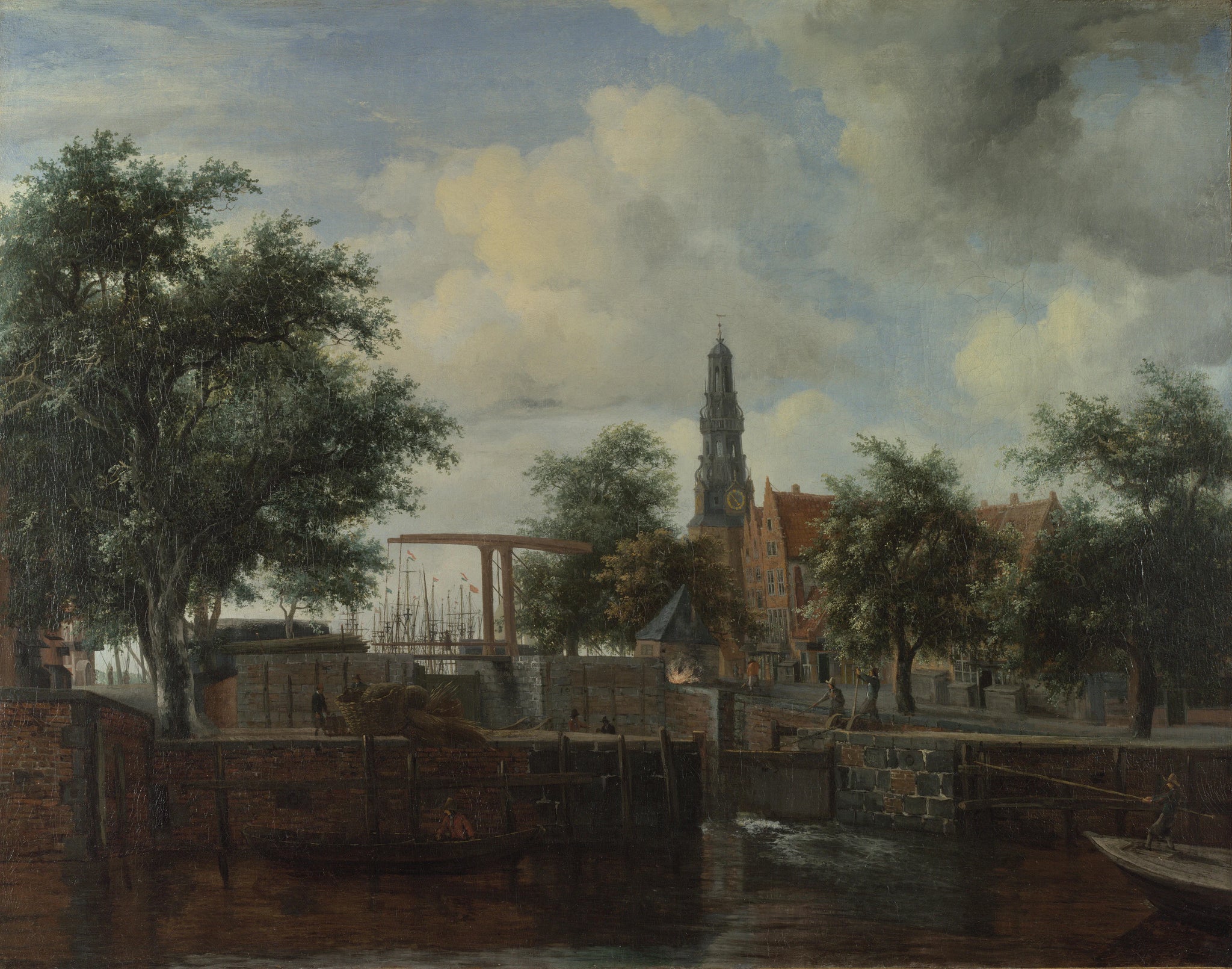 L'écluse de Haarlem, Amsterdam - Meindert Hobbema