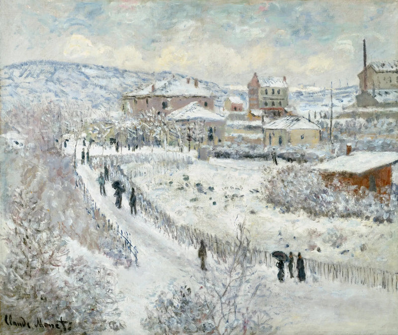 आर्गेंटुइल में बर्फ़ का प्रभावAlternate - Claude Monet
