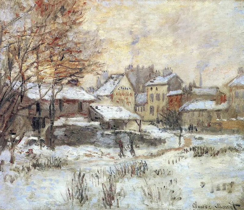 बर्फ़ीला प्रभाव, डूबता सूरज - Claude Monet