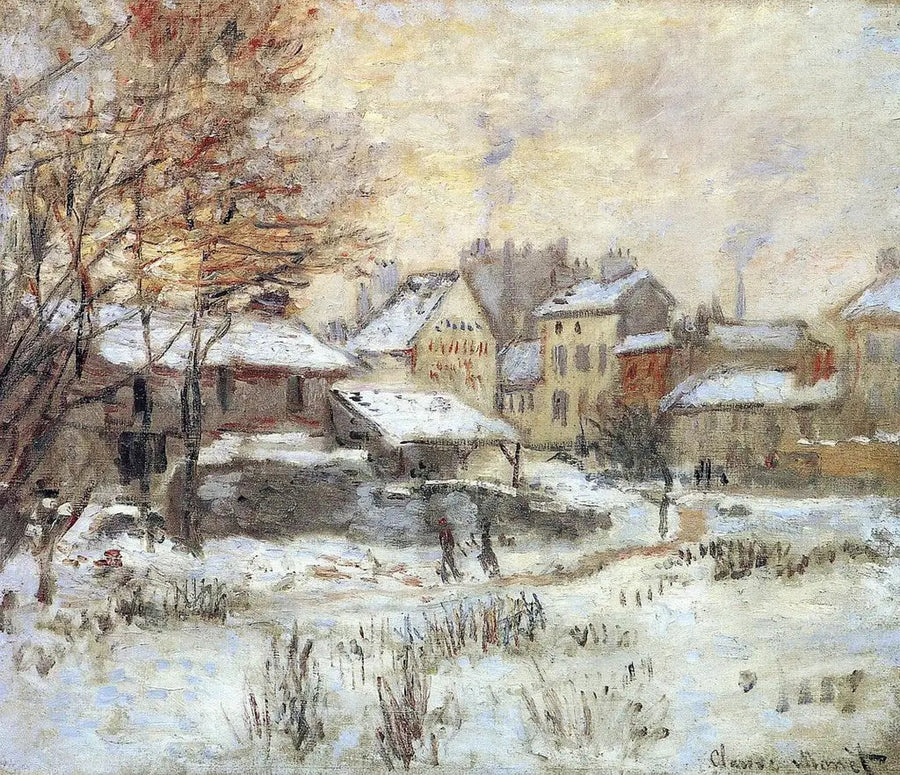 बर्फ़ीला प्रभाव, डूबता सूरज - Claude Monet