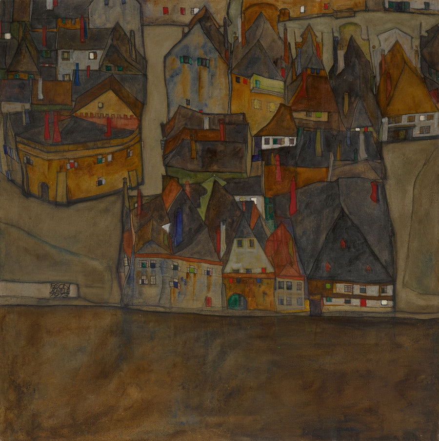 Ville au crépuscule (La Petite Ville II, 1913) - Egon Schiele