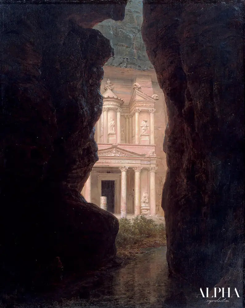 El Khasné, Petra - Frederic Edwin Church - Reproductions de tableaux et peintures haut de gamme