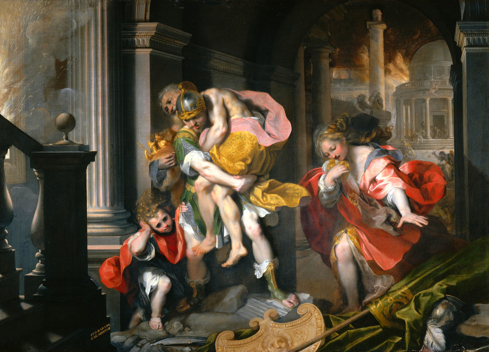 Énée fuyant Troie - Federico Barroci - Alpha Reproduction
