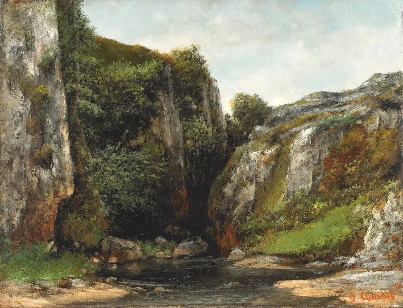 एक नदी का प्रवेश - Gustave Courbet