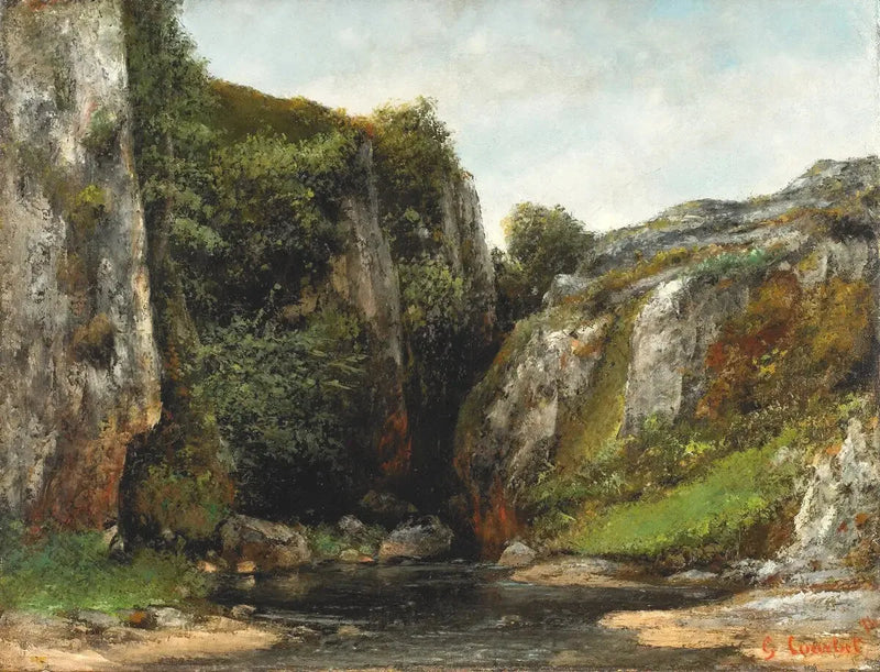 एक नदी का प्रवेश - Gustave Courbet