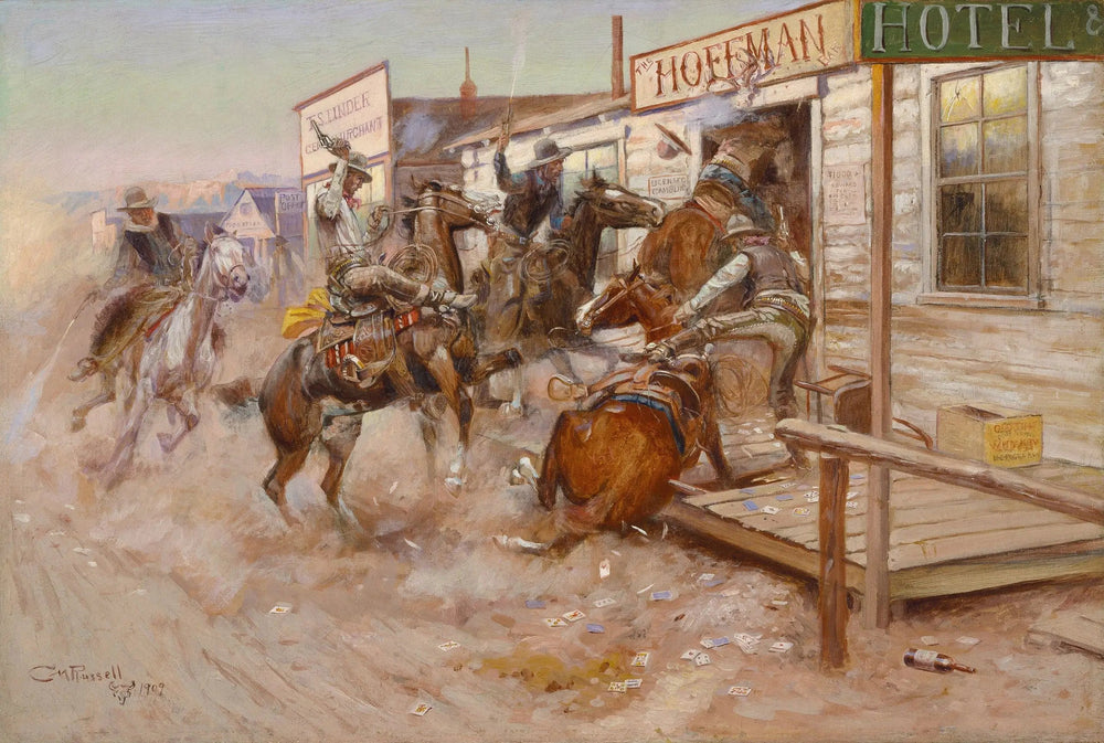 Entrer sans frapper - Charles Marion Russell image 1 copie de tableau peinte à la main