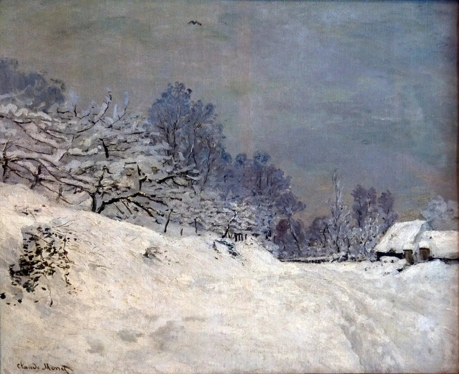 Environs de Honfleur, neige W79 par Claude Monet, 1867, musée du Louvre