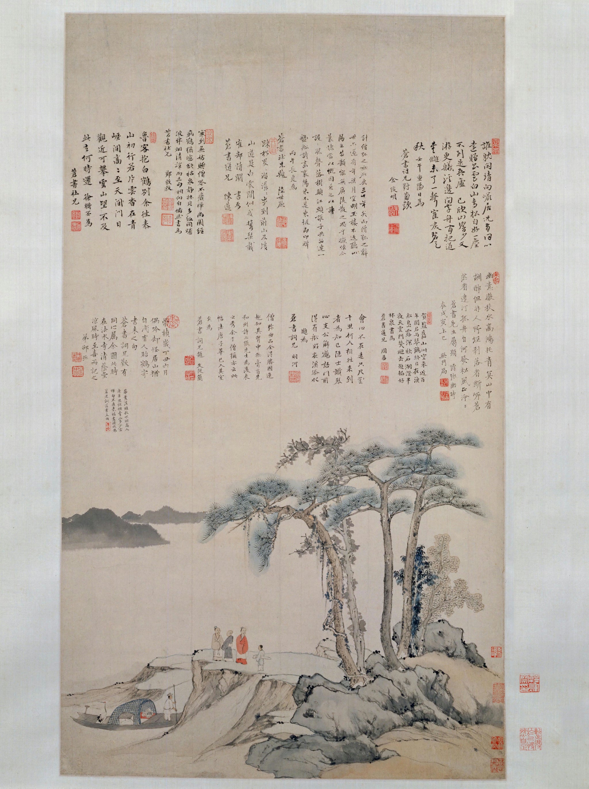 Envoi d’une lettre par une grue - Shao Mi, Musée du Palais de Pékin