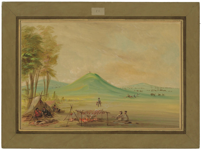 टेक्सास के एक मैदान में अभियान की यात्रा। अप्रैल 1686 - जॉर्ज कैटलिन