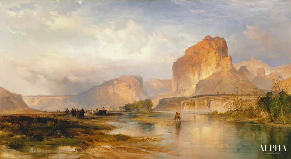 Falaises de la rivière Verte, 1874 - Thomas Moran - Reproductions de tableaux et peintures haut de gamme