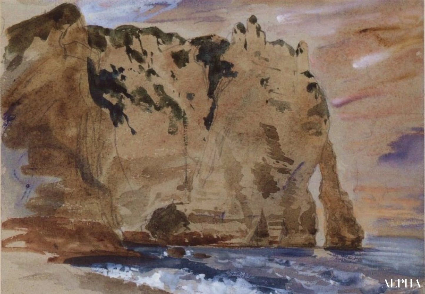 Falaises d'Etretat - Eugène Delacroix - Reproductions de tableaux et peintures haut de gamme