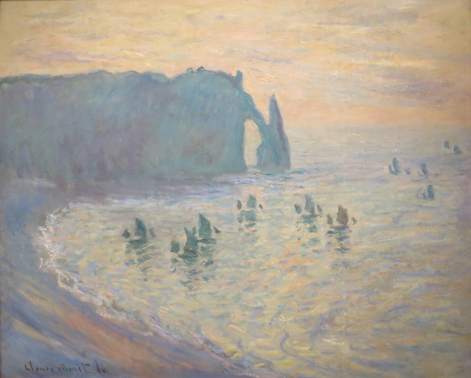 Les Falaises à Étretat W1046 par Claude Monet, musée Pouchkine