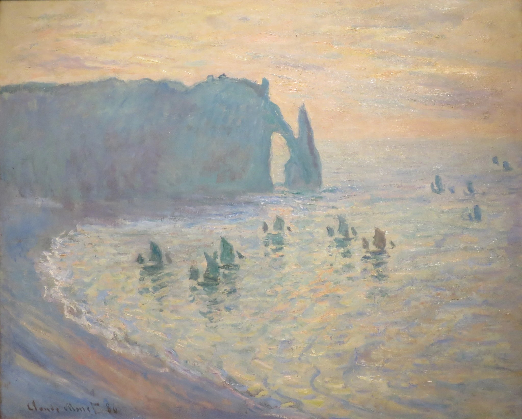 Les Falaises à Étretat W1046 par Claude Monet, musée Pouchkine
