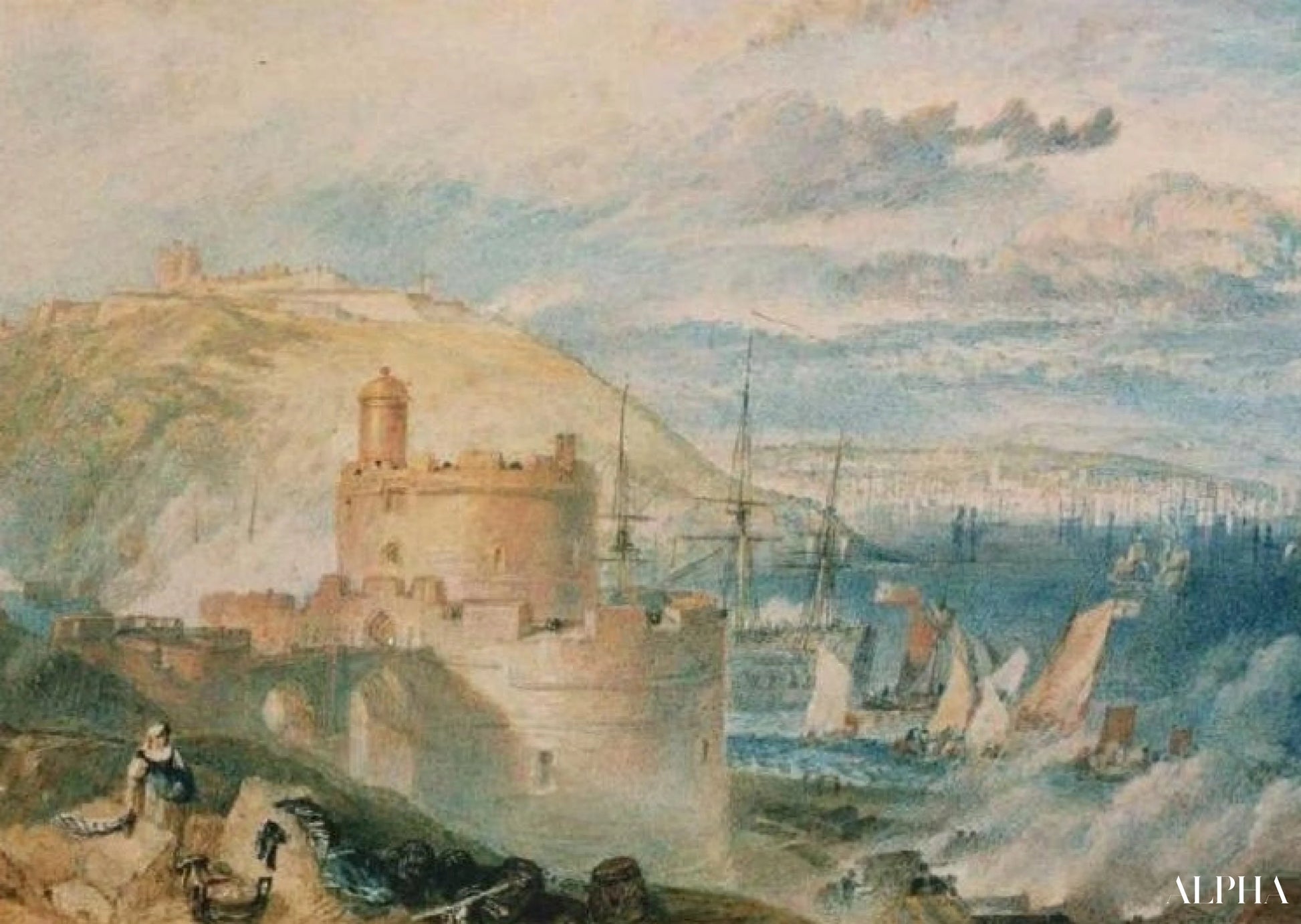Falmoutl - William Turner - उच्च गुणवत्ता वाली चित्रकला और पेंटिंग की प्रतिकृतियाँ
