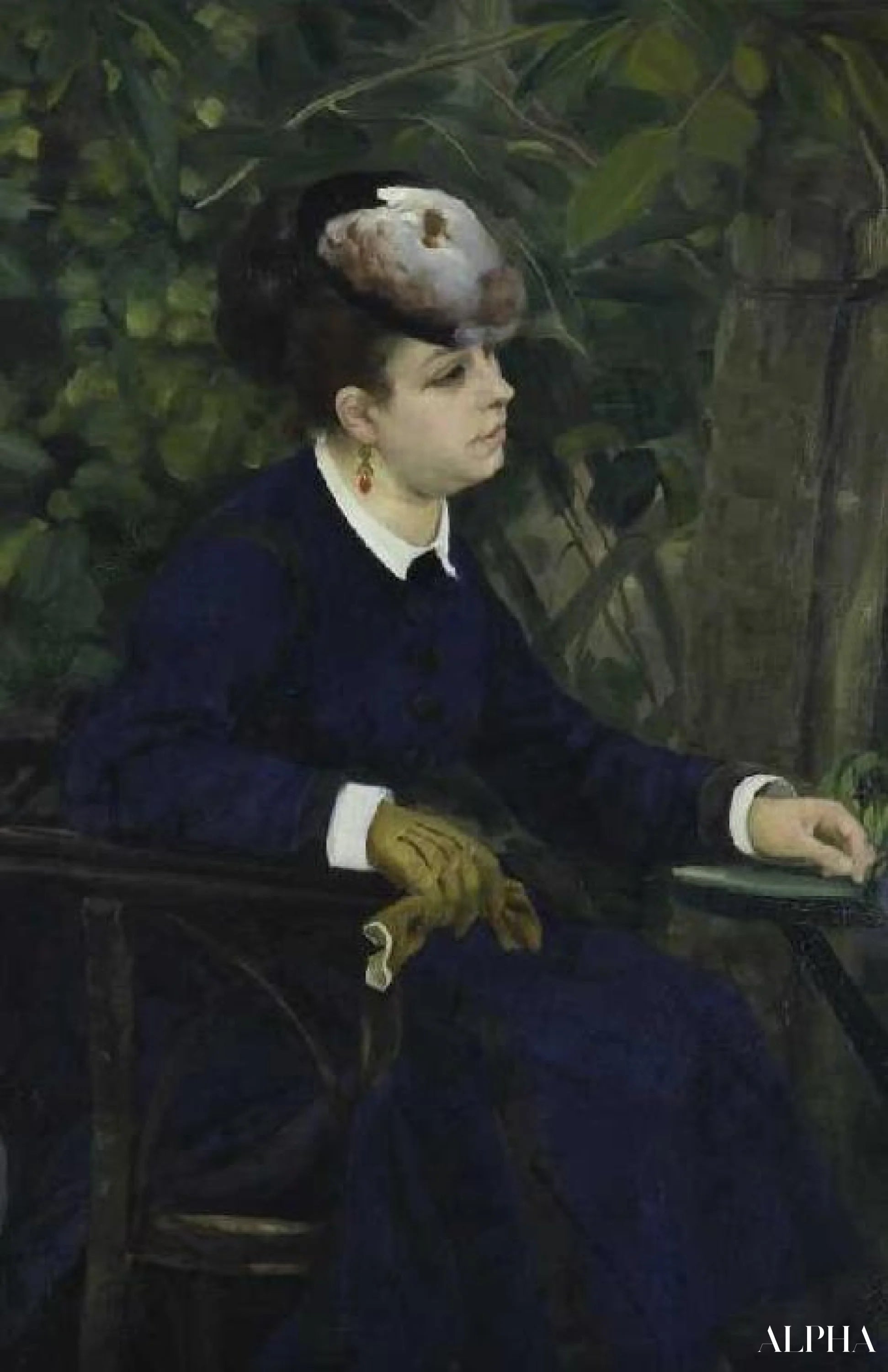 Femme à la Mouette (avec le Moevenhut) - Pierre-Auguste Renoir - Reproductions de tableaux et peintures haut de gamme