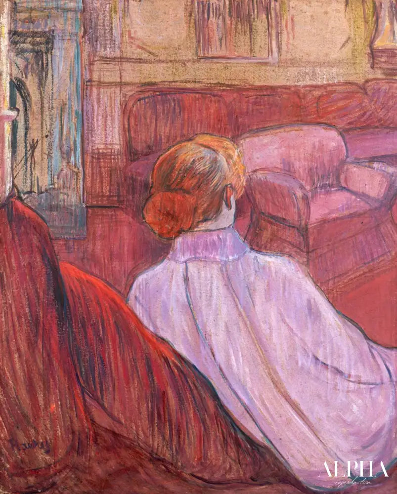 Femme assise sur un banc d'arène - Toulouse Lautrec - Reproductions de tableaux et peintures haut de gamme