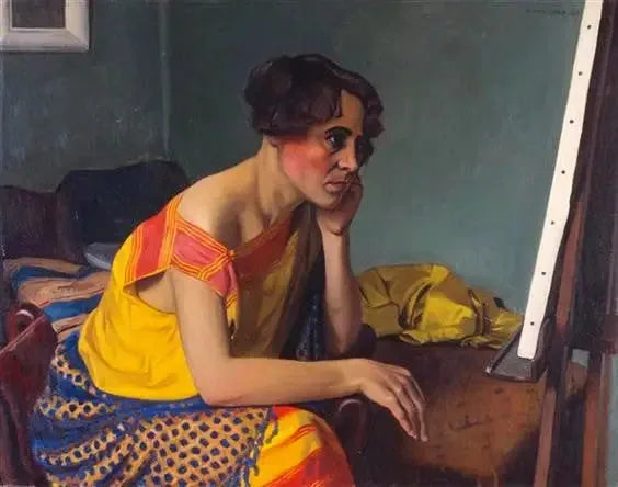 महिला कैनवस पर - फेलिक्स वल्लोटन