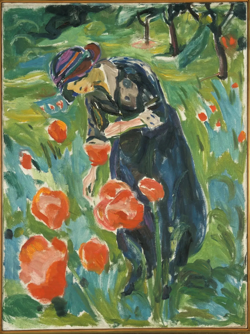 पोपियों वाली महिला - एडवर्ड मंक
