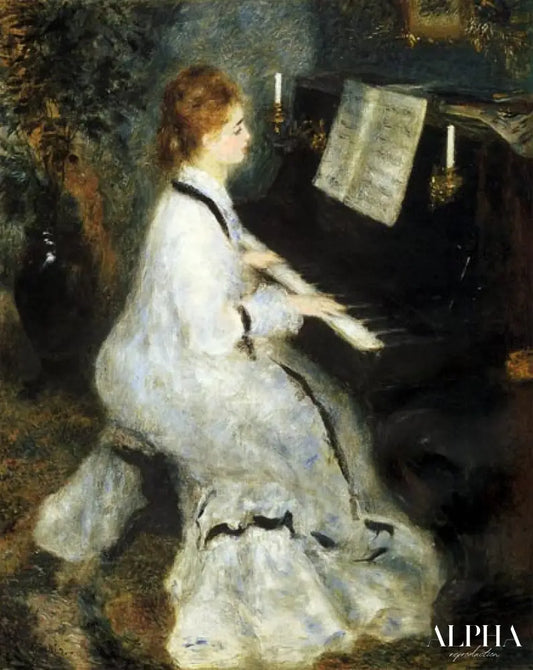 Femme au piano - Pierre-Auguste Renoir - Reproductions de tableaux et peintures haut de gamme