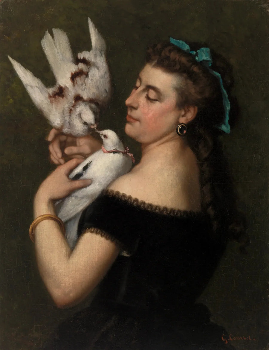 कबूतरों वाली महिला - Gustave Courbet