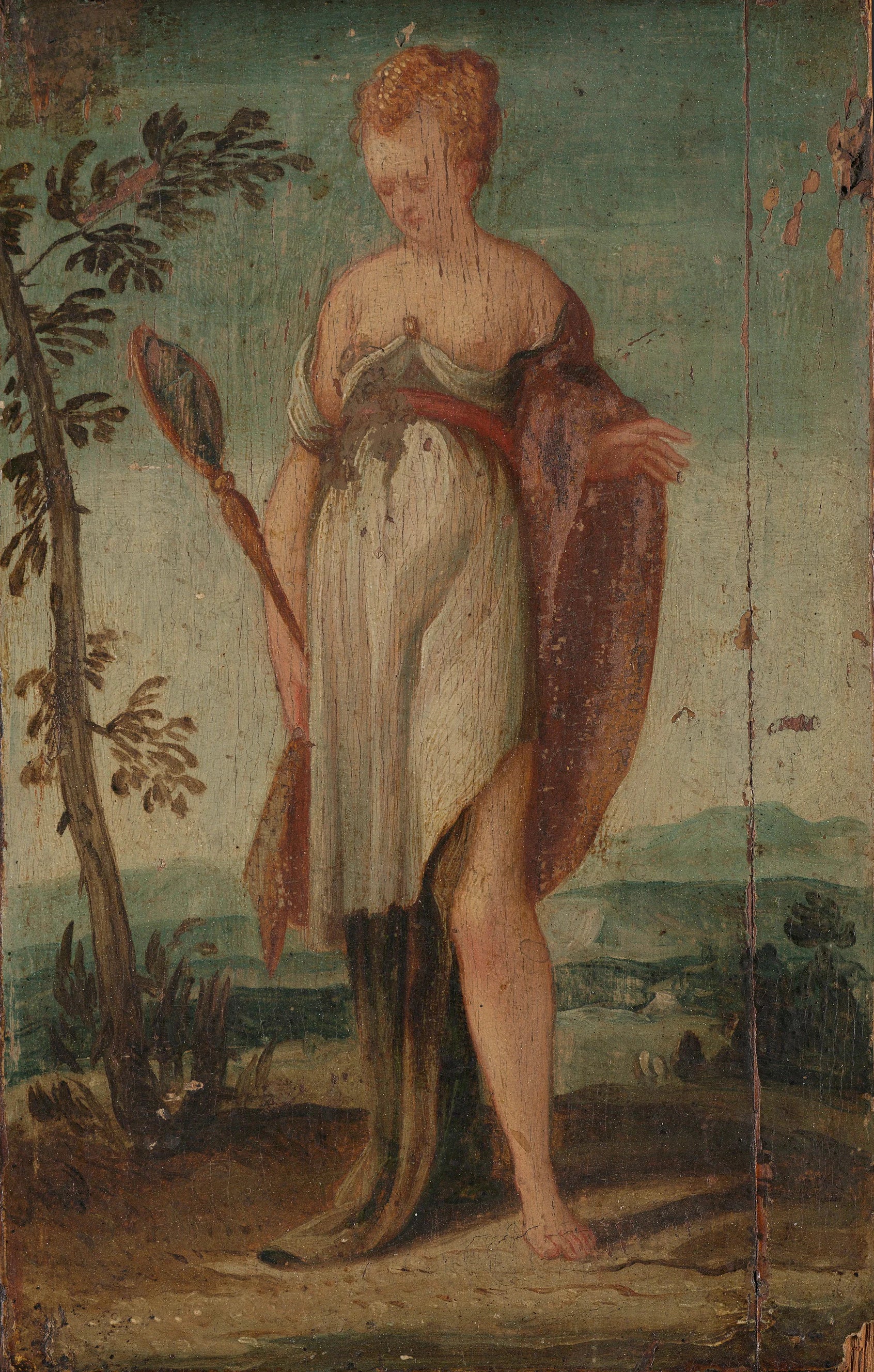 Femme avec miroir - Lambert Sustris
