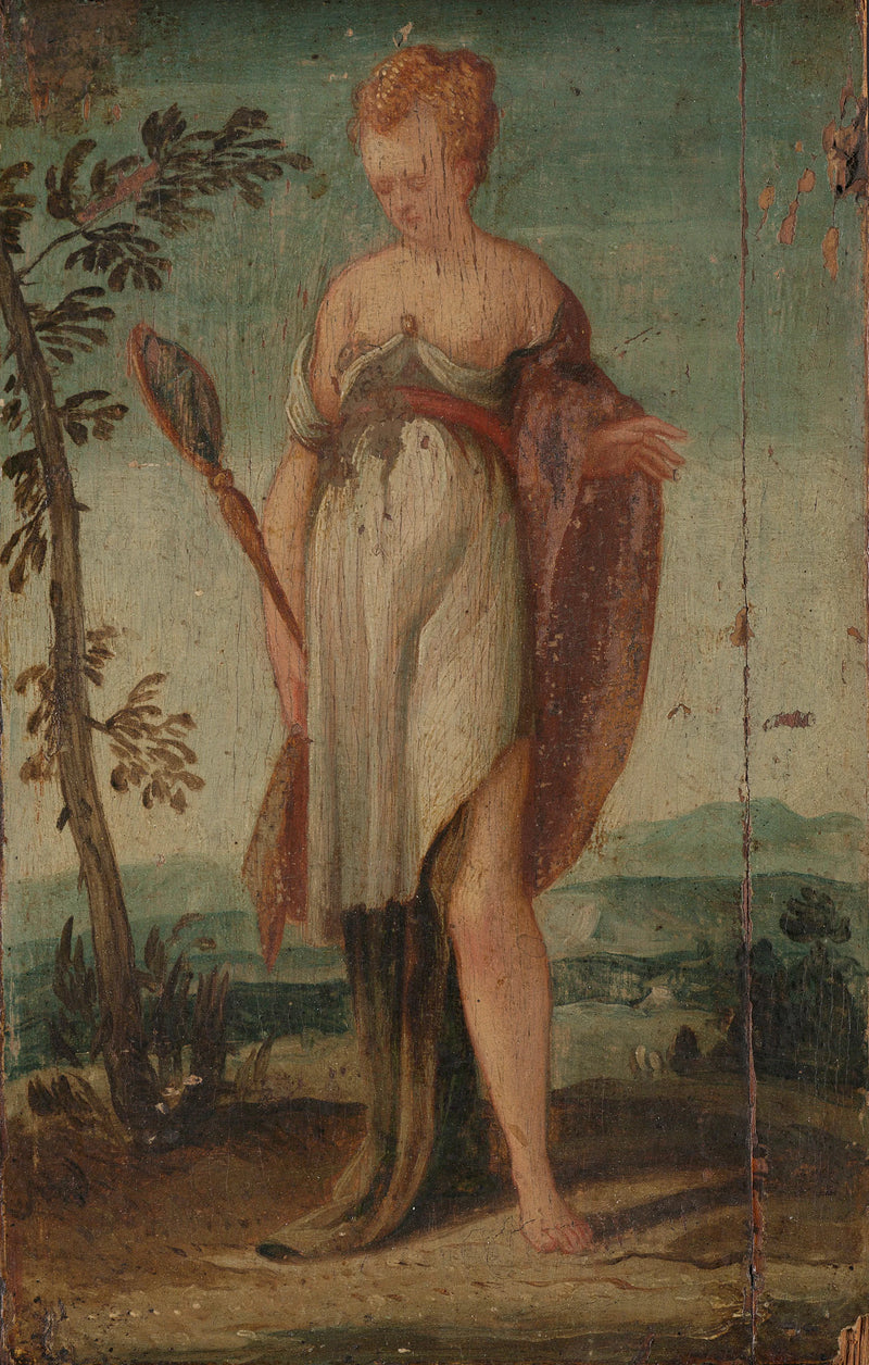 Femme avec miroir - Lambert Sustris