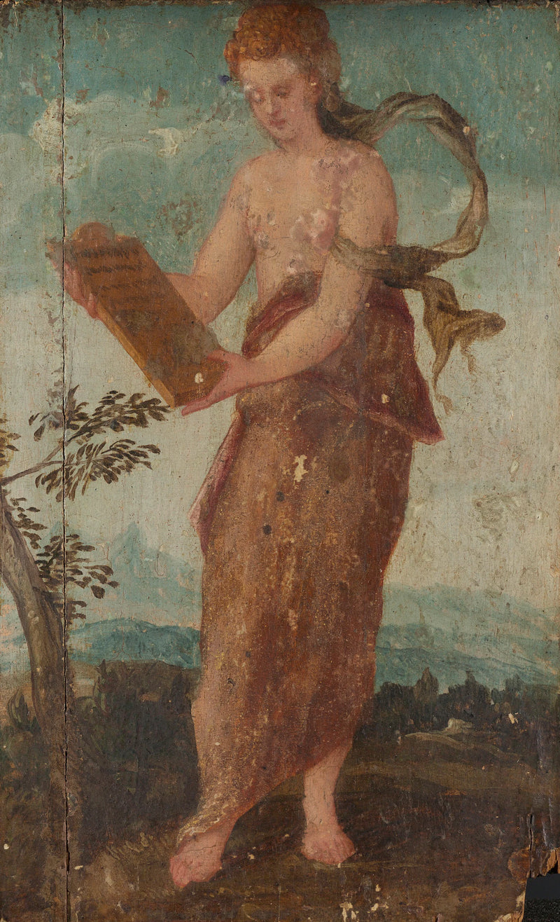 Femme avec table d'écriture - Lambert Sustris