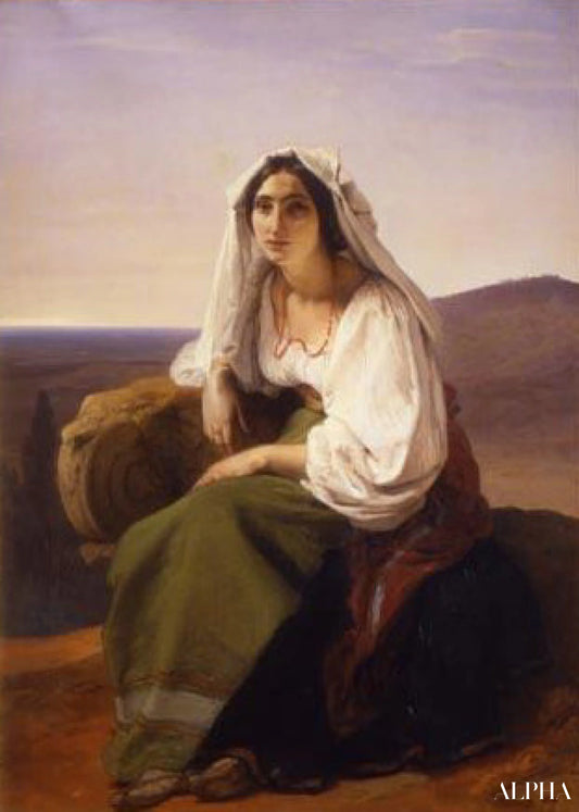 Woman from Ciociaria (Roman peasant woman) - Francesco Hayez - Reproductions de tableaux et peintures haut de gamme