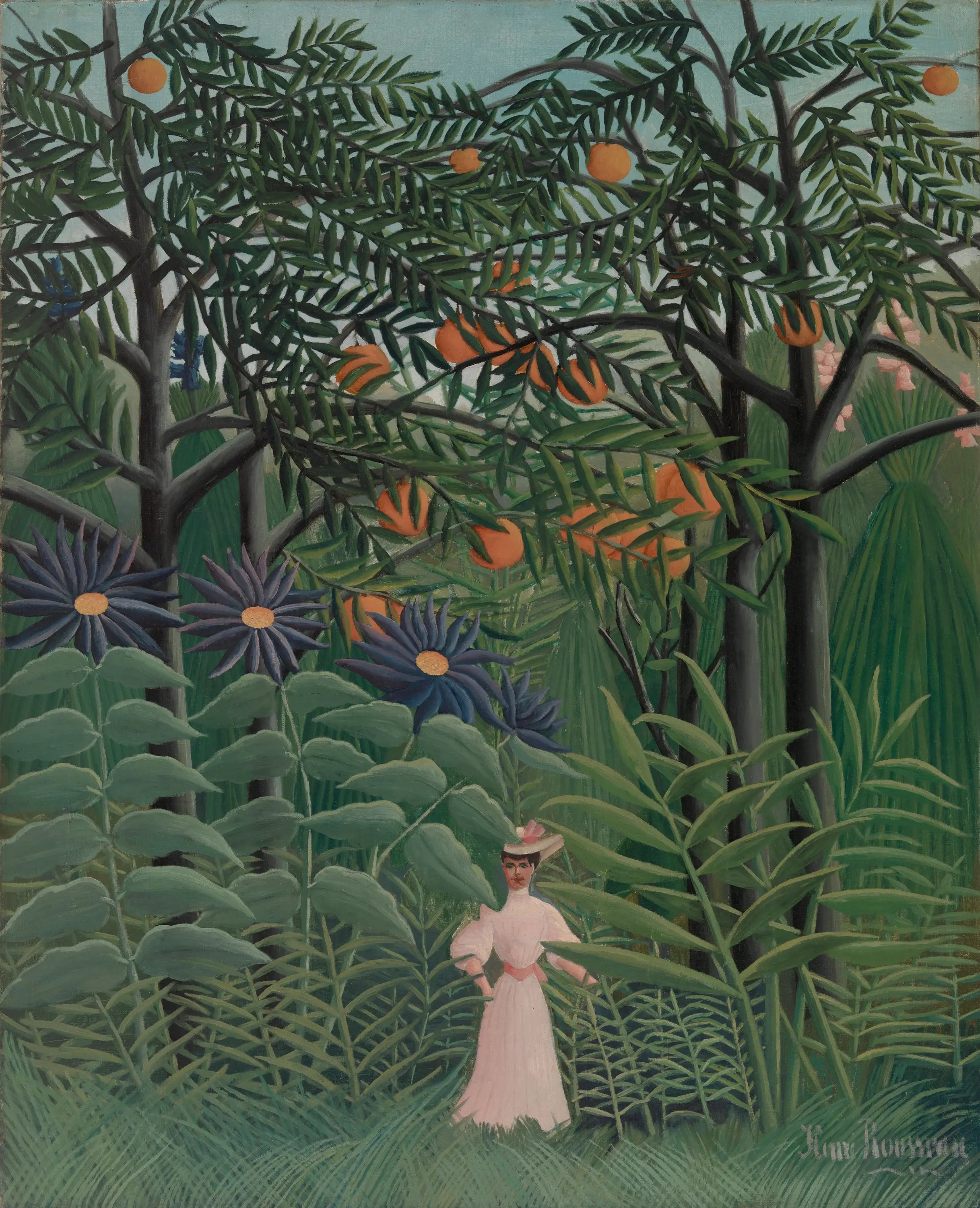 Femme se promenant dans une forêt exotique - Henri Rousseau - Alpha Reproduction