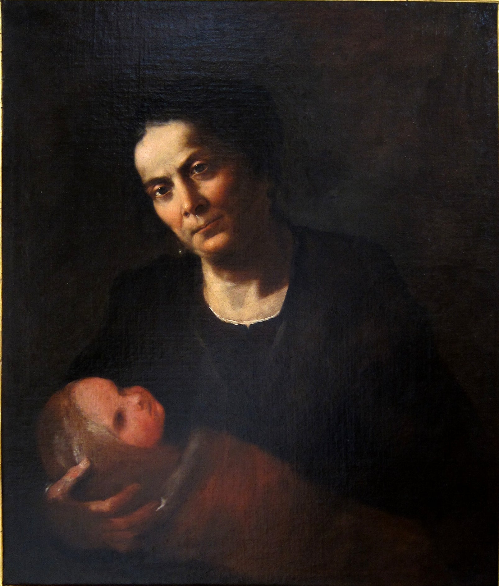 Femme tenant un enfant - Luca Giordano - Alpha Reproduction