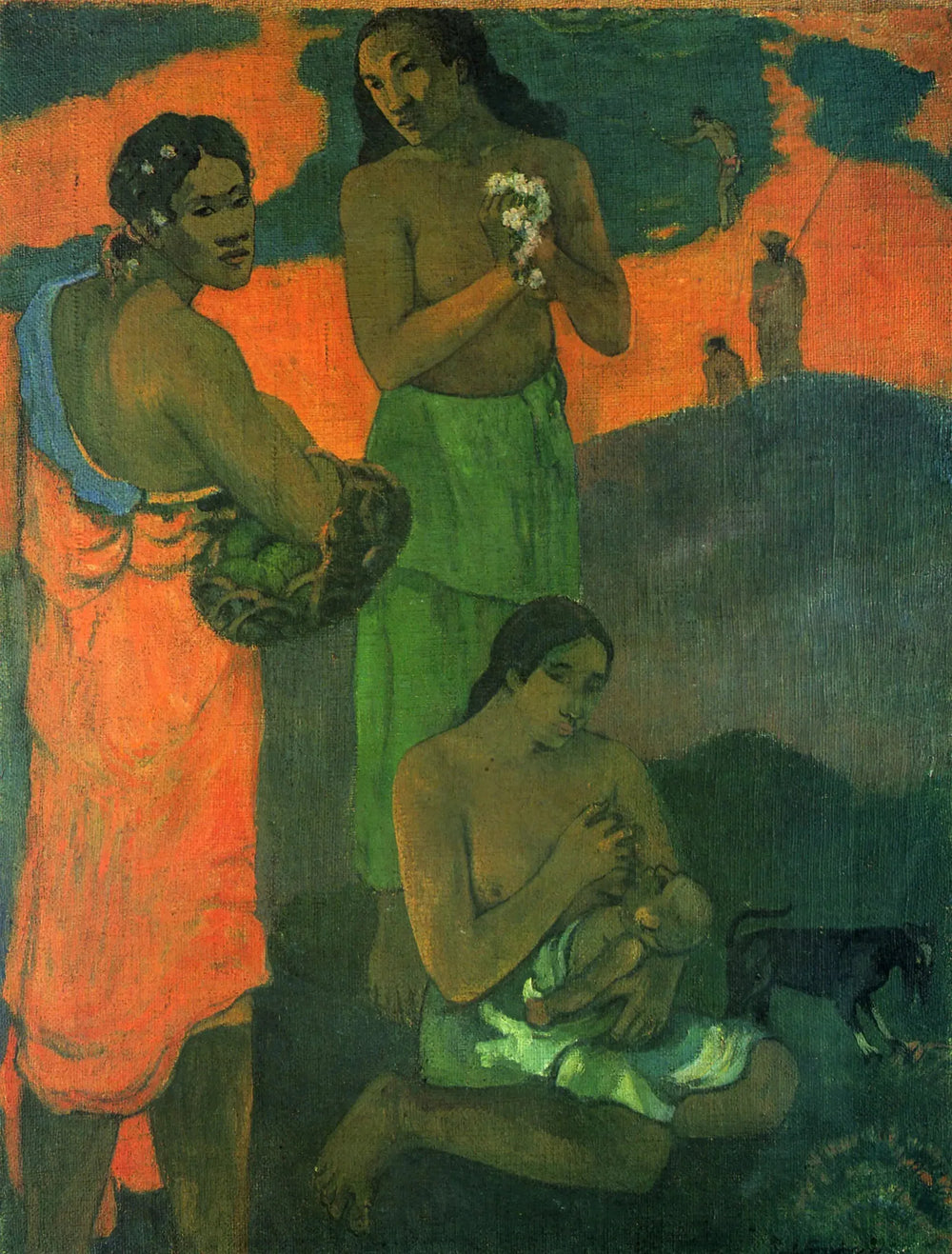Femmes sur le bord de la mer - Paul Gauguin image 1 copie peinte à la main à l’huile
