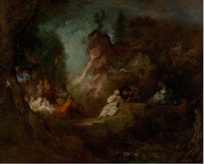 पैन के सम्मान में त्योहार - Antoine Watteau
