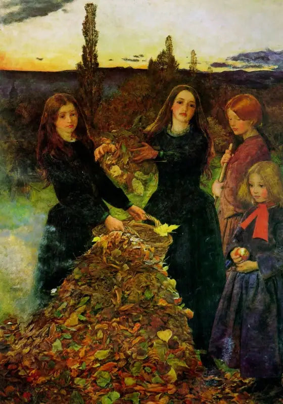 Feuilles d'automne - John Everett Millais image 1 copie peinte à la main à l’huile
