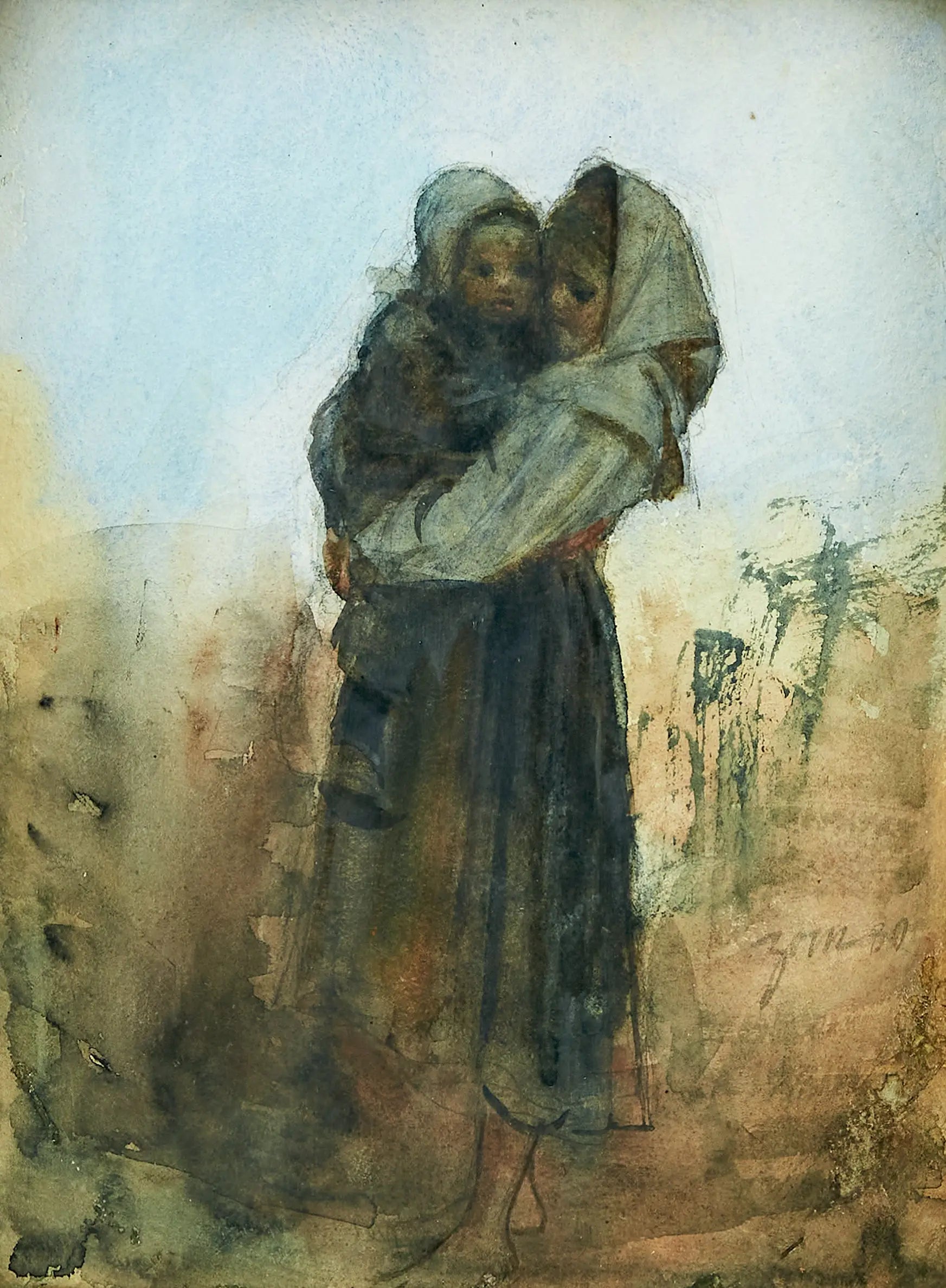 Fille avec enfant - Anders Zorn - Alpha Reproduction