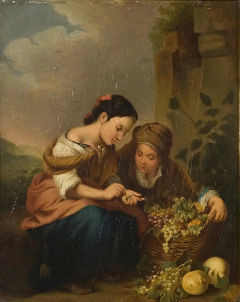 टुकड़ों की गिनती कर रही लड़कियां - बार्टोलोमे़ Esteban Murillo