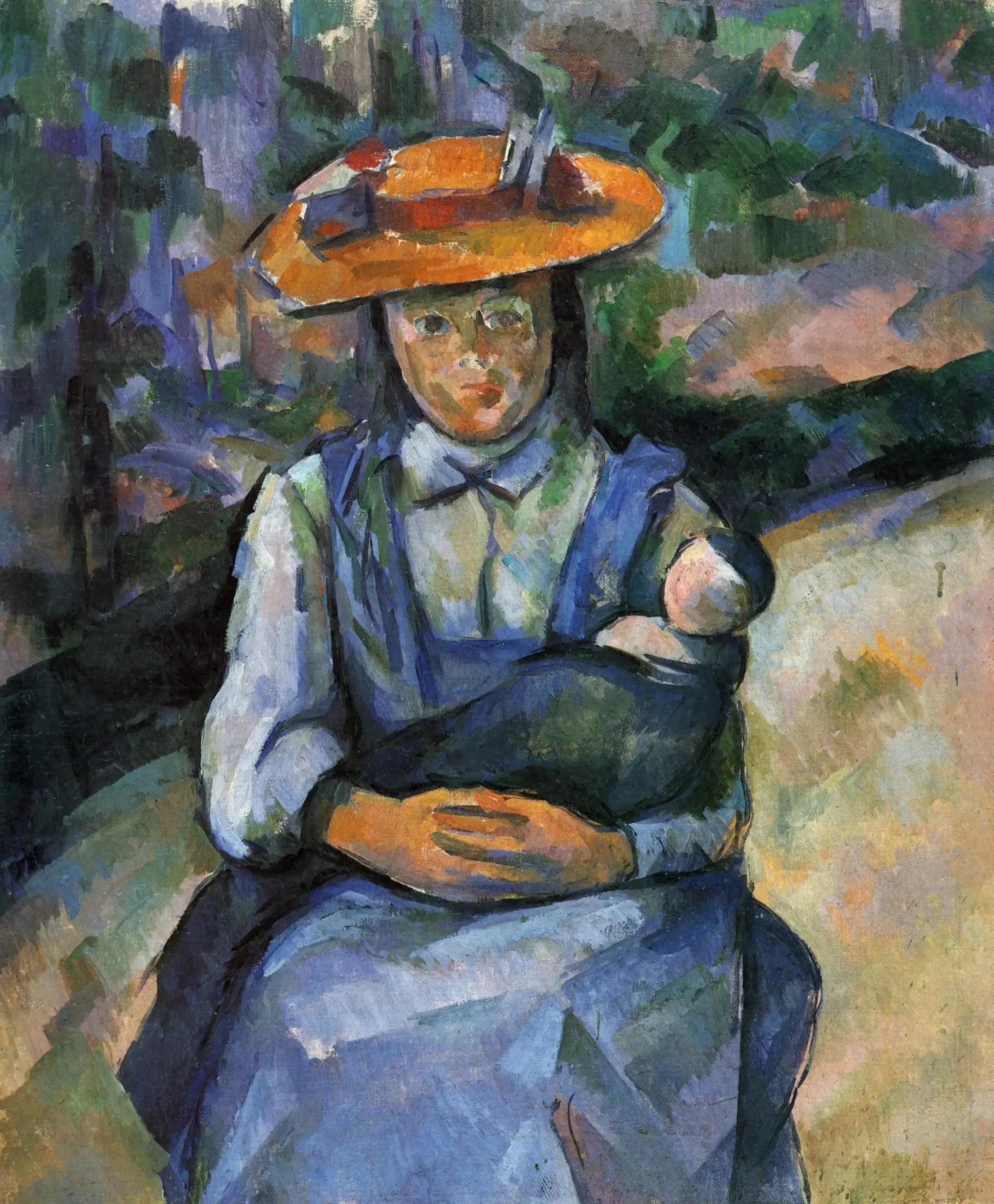 Fillette à la poupée - Paul Cézanne image 1 reproduction d’œuvre d’art à l’huile