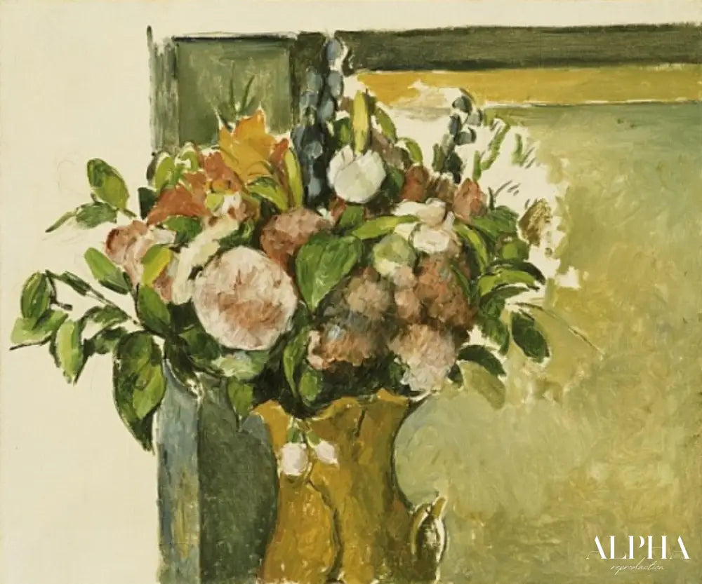 Fleurs dans un vase - Paul Cézanne - Reproductions de tableaux et peintures haut de gamme