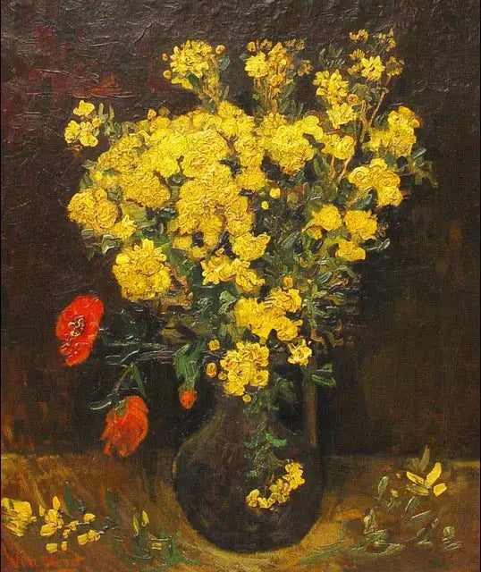 Fleurs de pavot - Vincent van Gogh image 1 reproduction de peinture à l’huile