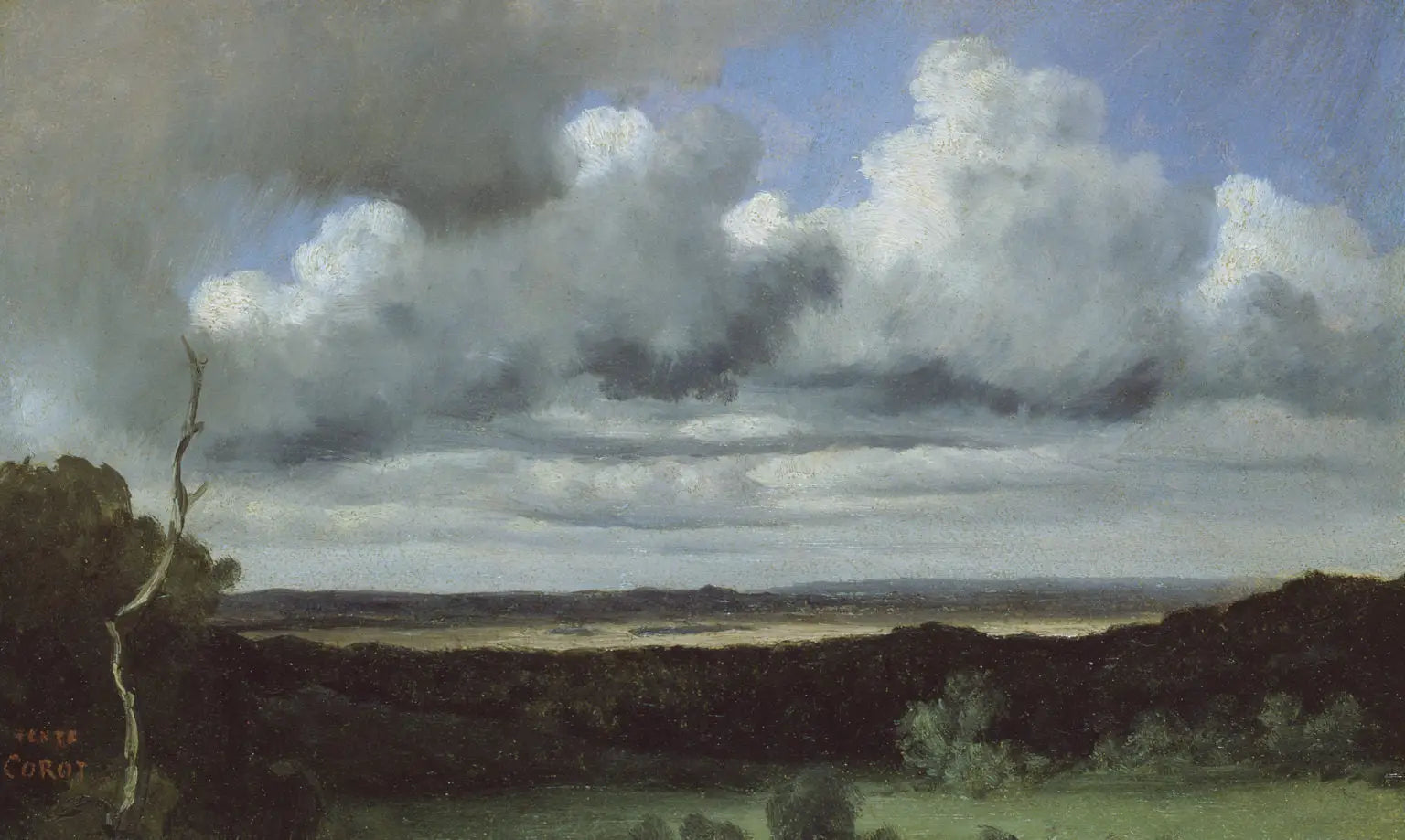 Fontainebleau – Orage sur les plaines - Jean-Baptiste Camille Corot - Alpha Reproduction