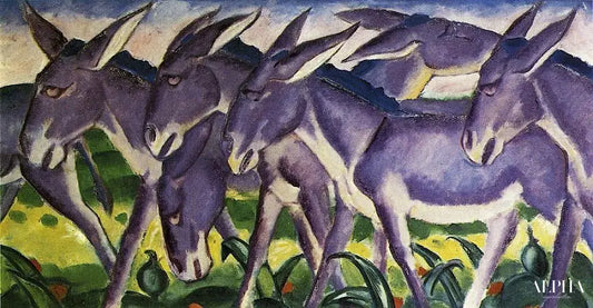 Frise d'âne - Franz Marc - Reproductions de tableaux et peintures haut de gamme